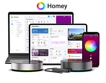 Homey smart home dashboard en hub